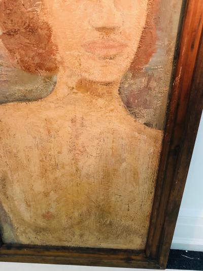 Modern Oil on Board Portrait