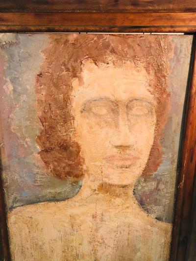 Modern Oil on Board Portrait