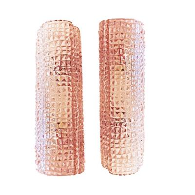 Modern Organic Pink Cocodrile Murano Glass Wall Sconces Set of Two