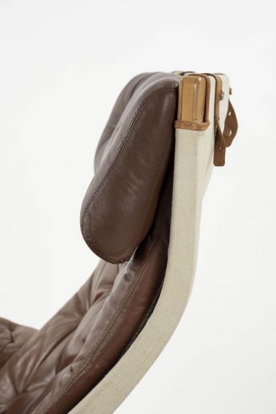 Modern Pernilla Lounge Chair in Cognac Leather by Bruno Mathsson for DUX