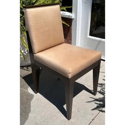 Modern Robert Marinelli Lasca Leather Mahogany Designer Desk Chair