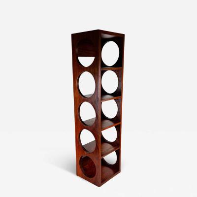 Modern Rosewood 5 Bottle Wine Holder Stand in Exotic Wood