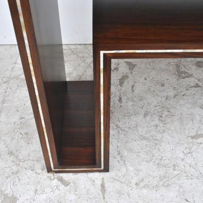 Modern Rosewood with Mother of Pearl Entry Sofa Table