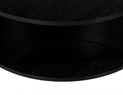 Modern Round Ebonized Oak Coffee Table