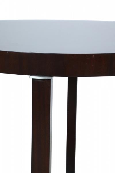 Modern Round Mahogany Center Table with Platform Base