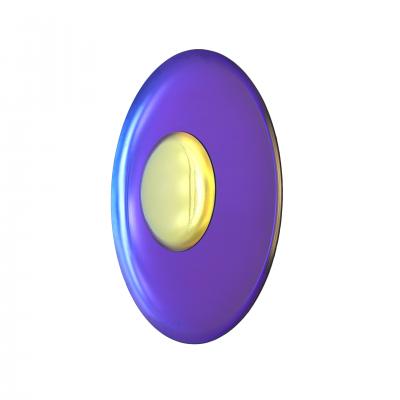 Modern Sculptural Concave Glass French Mirror