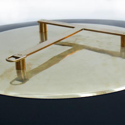 Modern Sculptural Concave Yellow Glass French Mirror