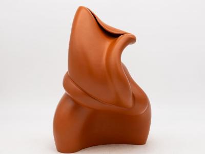 Modern Sculptural Terracotta Vase England 1980s