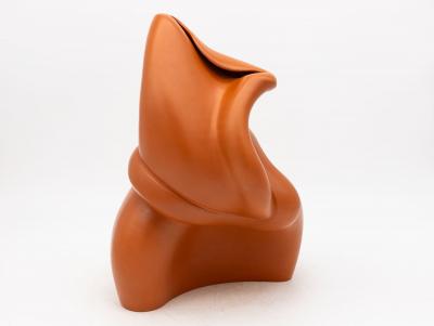 Modern Sculptural Terracotta Vase England 1980s