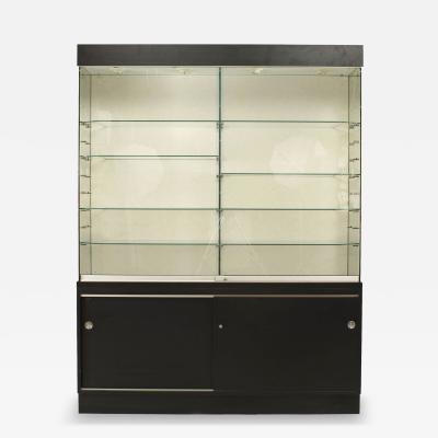 Modern Steel and Glass Showcase Cabinet