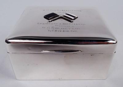 Modern Sterling Silver Box with Australian Imperial Force Association