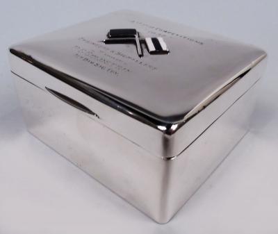 Modern Sterling Silver Box with Australian Imperial Force Association