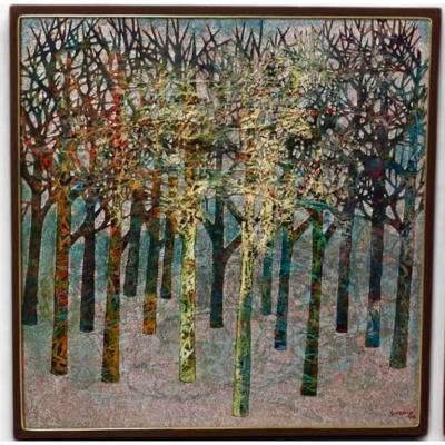 Modern Sukrid Thareenak Mixed Media Oil Painting