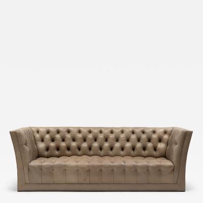 Modern Tufted Leather Sofa