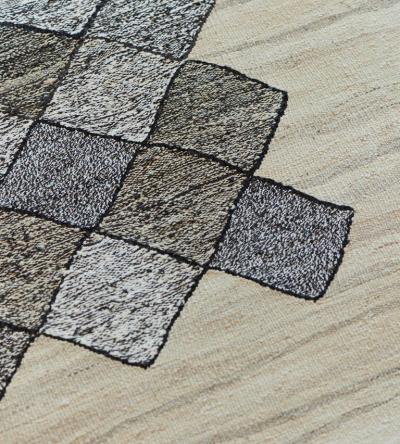 Modern Turkish Deco Inspired Wool Rug