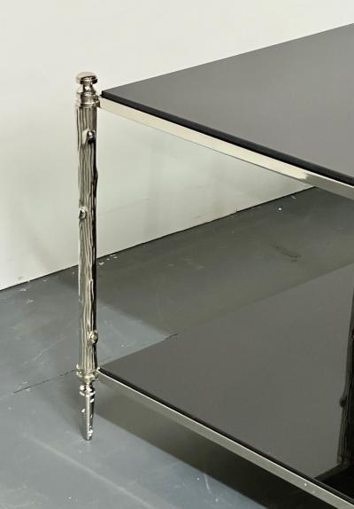 Modern Two Tier Maison Bagues Style Coffee Low Table Black Granite