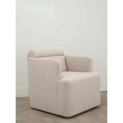 Modern Upholstered Swivel Armchair