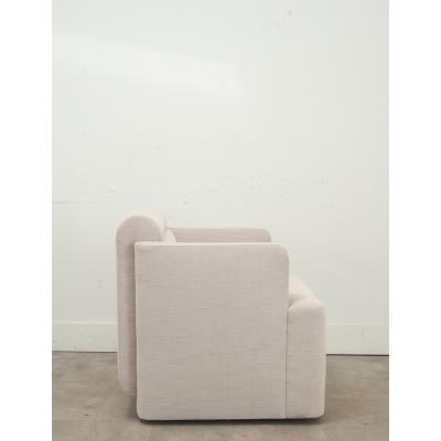 Modern Upholstered Swivel Armchair