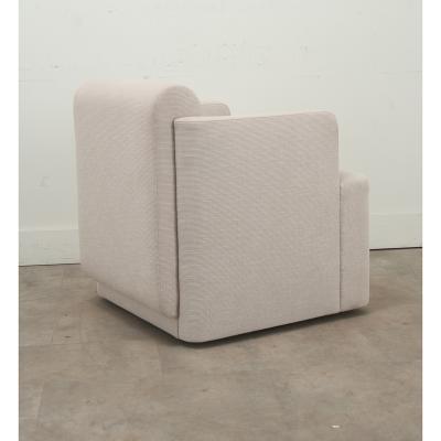 Modern Upholstered Swivel Armchair