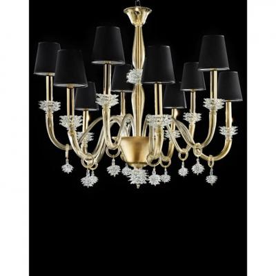 Modern Venetian Rostrato Murano Glass Chandelier
