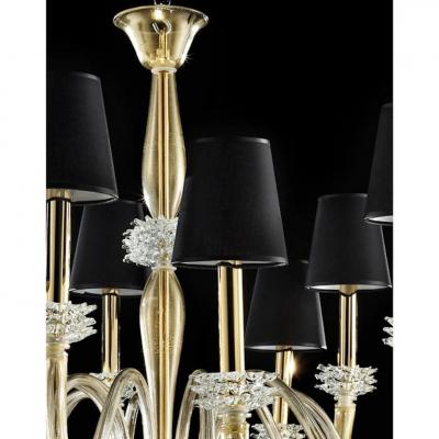 Modern Venetian Rostrato Murano Glass Chandelier