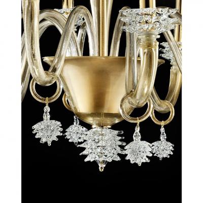 Modern Venetian Rostrato Murano Glass Chandelier