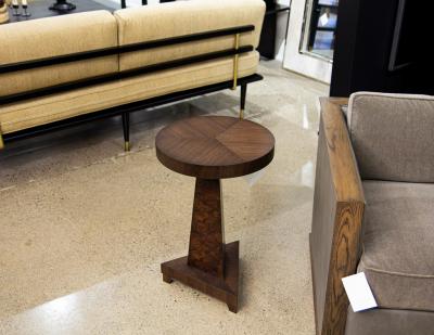 Modern Walnut Accent Drinks Table