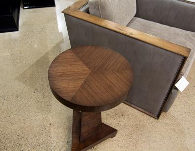 Modern Walnut Accent Drinks Table