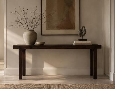 Modern Walnut Console Table