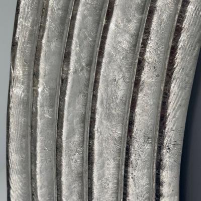 Modern Wavy Wall Mirror Murano Glass Silver Leaf Brass Italy 21st C 