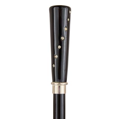 Modern paste gem inset wooden cane