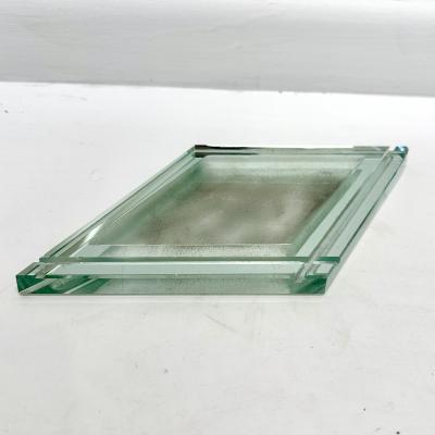 Modernist Acid Etched Glass Vide Poche 