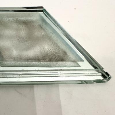 Modernist Acid Etched Glass Vide Poche 