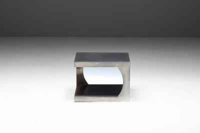 Modernist Aluminum Side Tables Italy 1970s