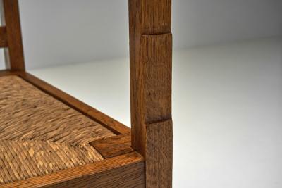 Modernist Armchair with Woven Seat The Netherlands early 20th Century