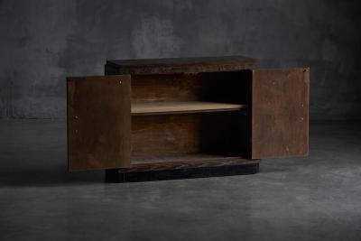 Modernist Art Deco Oak Cabinet France 1940s