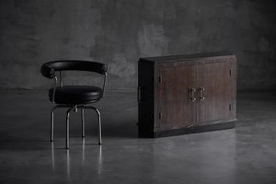 Modernist Art Deco Oak Cabinet France 1940s