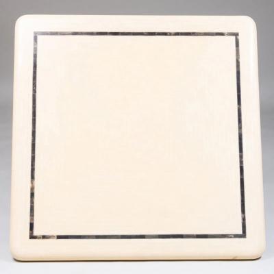 Modernist Brass and Tessellated Horn Covered Telescoping Table