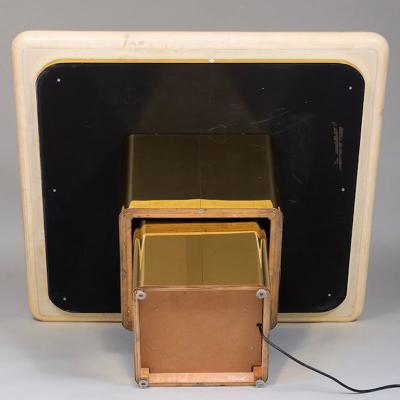 Modernist Brass and Tessellated Horn Covered Telescoping Table