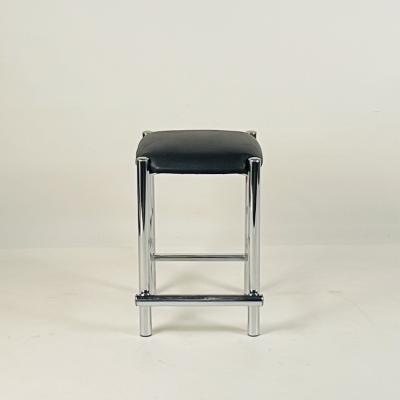 Modernist Cal Style Chrome Counter Stools Set of 4