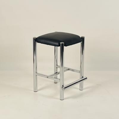 Modernist Cal Style Chrome Counter Stools Set of 4