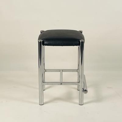 Modernist Cal Style Chrome Counter Stools Set of 4