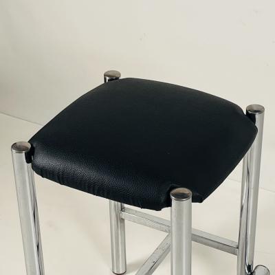 Modernist Cal Style Chrome Counter Stools Set of 4