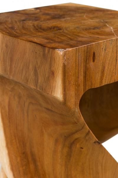 Modernist Carved Wooden Pedestal Table
