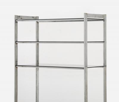 Modernist Chrome and Smoked Glass Etagere 1965 United States
