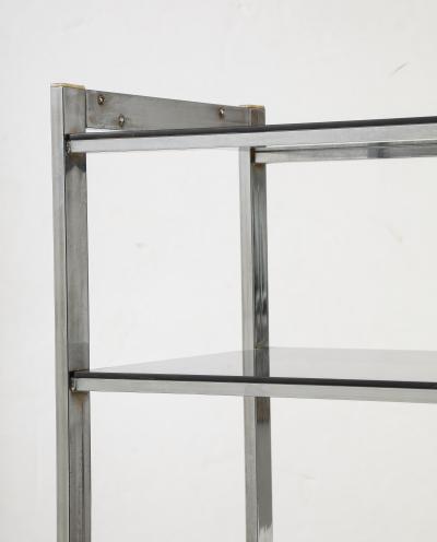 Modernist Chrome and Smoked Glass Etagere 1965 United States