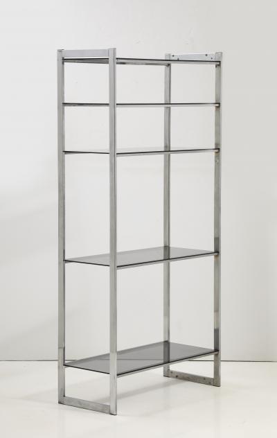 Modernist Chrome and Smoked Glass Etagere 1965 United States