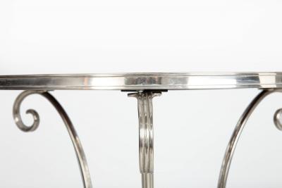 Modernist Chromed and Mirrored Gueridon Side Table
