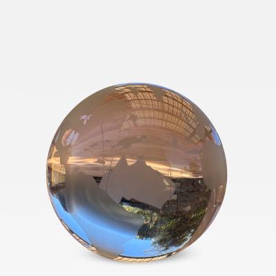 Modernist Crystal Art Glass World Ball Healing Sphere