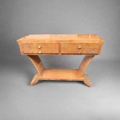 Modernist Four Drawer Console in Thuja Root